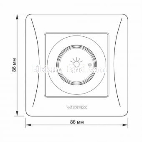Диммер (регулятор яркости) 600w черный графит Videx Binera 